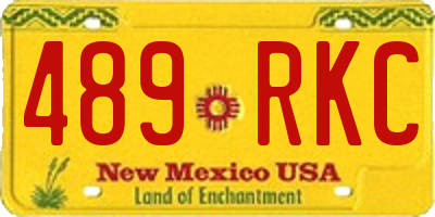 NM license plate 489RKC