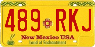 NM license plate 489RKJ