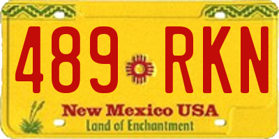 NM license plate 489RKN