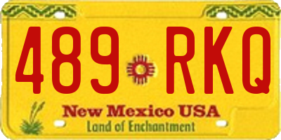 NM license plate 489RKQ