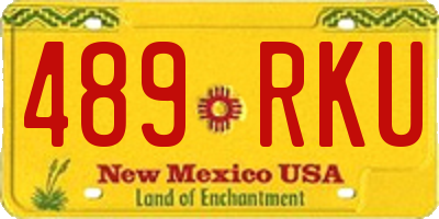 NM license plate 489RKU
