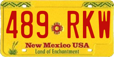 NM license plate 489RKW