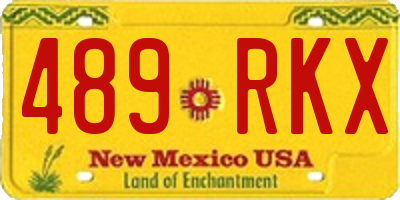 NM license plate 489RKX
