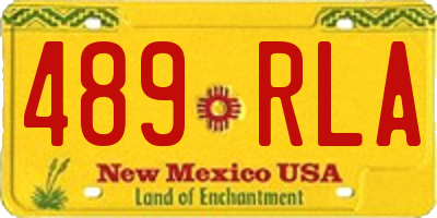 NM license plate 489RLA