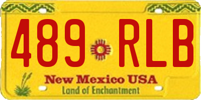 NM license plate 489RLB