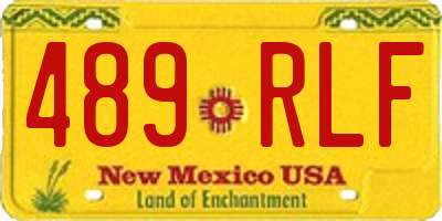 NM license plate 489RLF