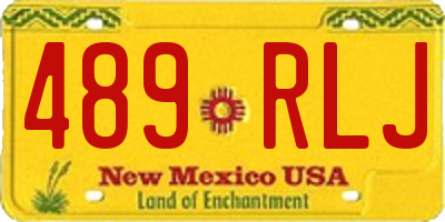 NM license plate 489RLJ