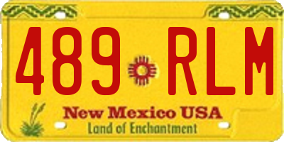 NM license plate 489RLM