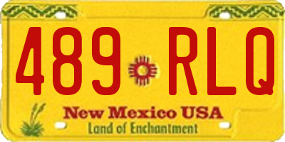 NM license plate 489RLQ