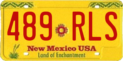 NM license plate 489RLS