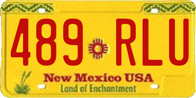 NM license plate 489RLU
