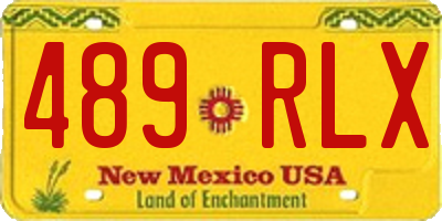 NM license plate 489RLX