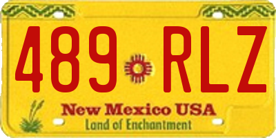 NM license plate 489RLZ
