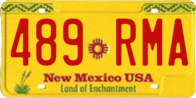 NM license plate 489RMA