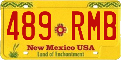 NM license plate 489RMB