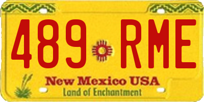 NM license plate 489RME