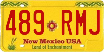 NM license plate 489RMJ
