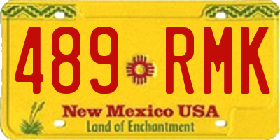 NM license plate 489RMK