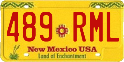 NM license plate 489RML