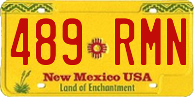 NM license plate 489RMN