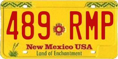 NM license plate 489RMP