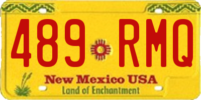 NM license plate 489RMQ