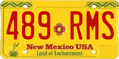 NM license plate 489RMS