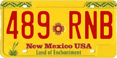 NM license plate 489RNB