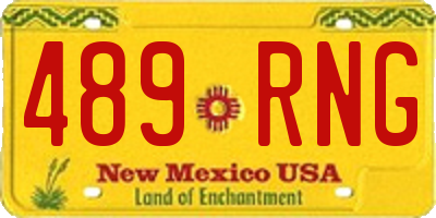 NM license plate 489RNG
