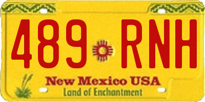 NM license plate 489RNH