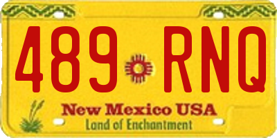 NM license plate 489RNQ