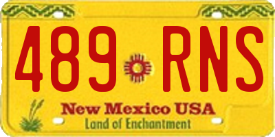 NM license plate 489RNS