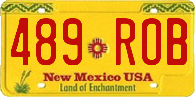 NM license plate 489ROB