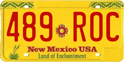 NM license plate 489ROC