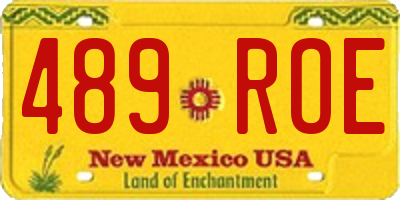 NM license plate 489ROE