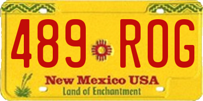 NM license plate 489ROG