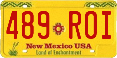 NM license plate 489ROI