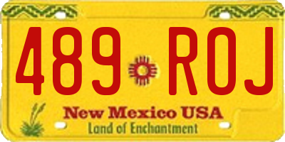 NM license plate 489ROJ