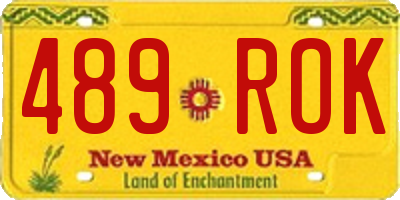 NM license plate 489ROK