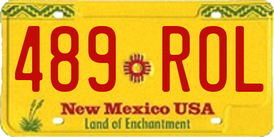 NM license plate 489ROL