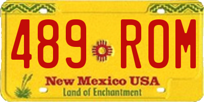 NM license plate 489ROM