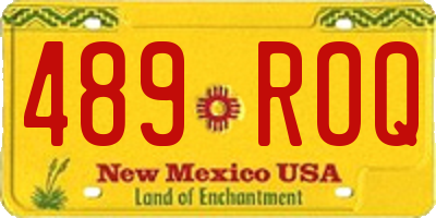 NM license plate 489ROQ