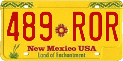 NM license plate 489ROR