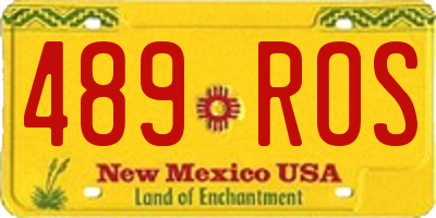 NM license plate 489ROS