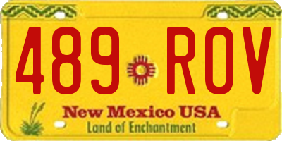 NM license plate 489ROV