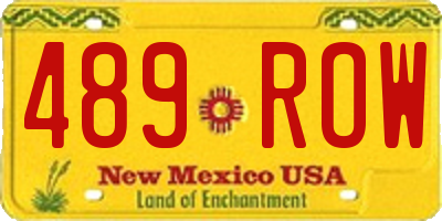 NM license plate 489ROW