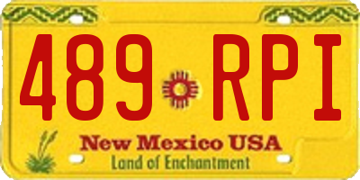 NM license plate 489RPI