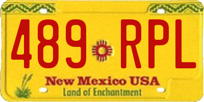 NM license plate 489RPL