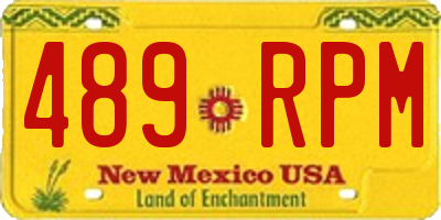 NM license plate 489RPM