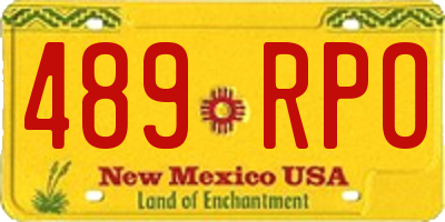 NM license plate 489RPO